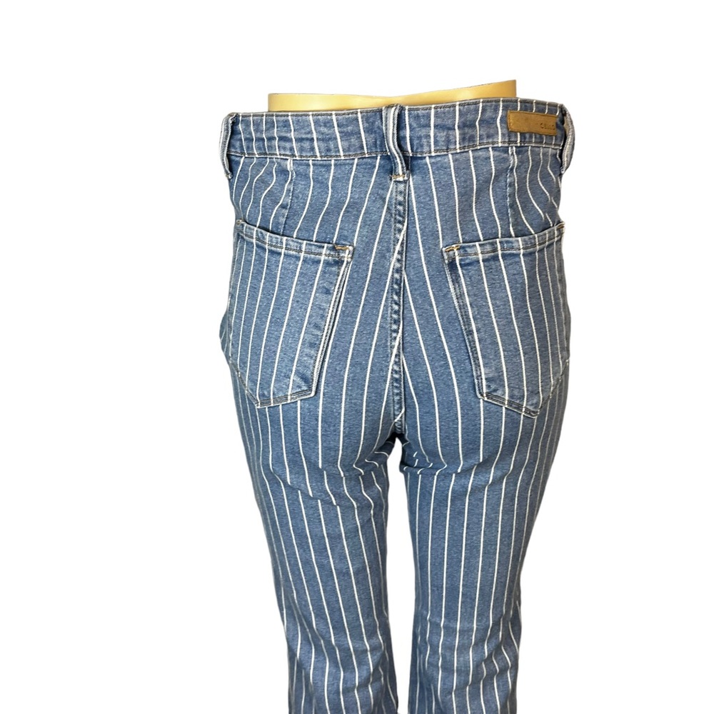 Cello High-Waist Bell / Flare Jeans — Pin-Striped Denim size 13 - Picture 5 of 11